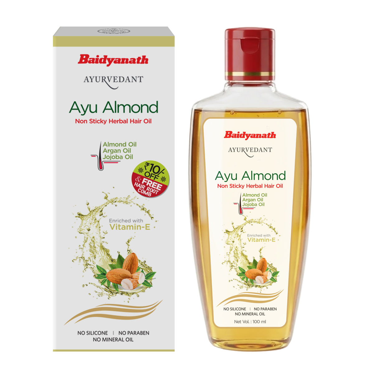 Ayurvedant Ayu Almond Non Sticky Herbal Hair Oil