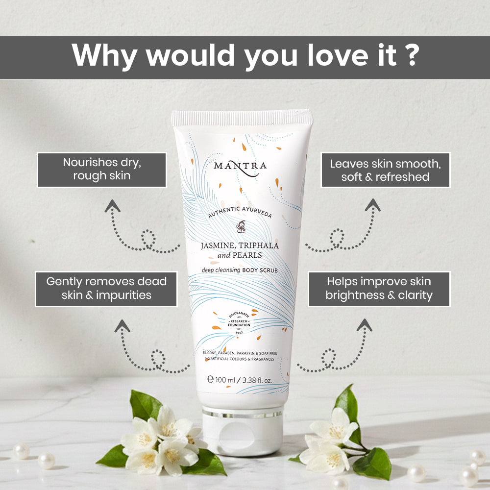 Mantra Jasmine Triphala And Pearls Deep Cleansing Body Scrub