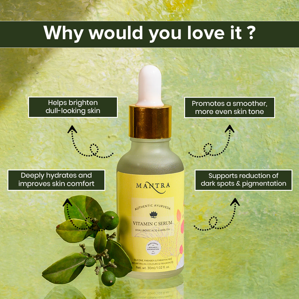 Mantra Vitamin C Serum with Hyaluronic Acid and Arbutin