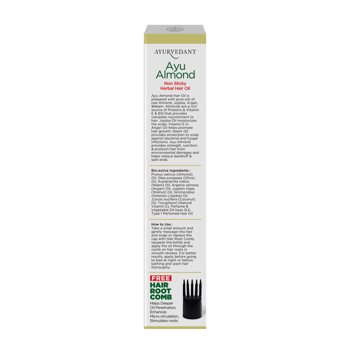 Ayurvedant Ayu Almond Non Sticky Herbal Hair Oil