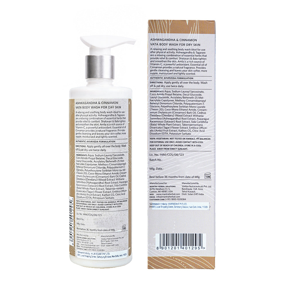Mantra Ashwagandha and Cinnamon Vata Body Wash for Dry Skin