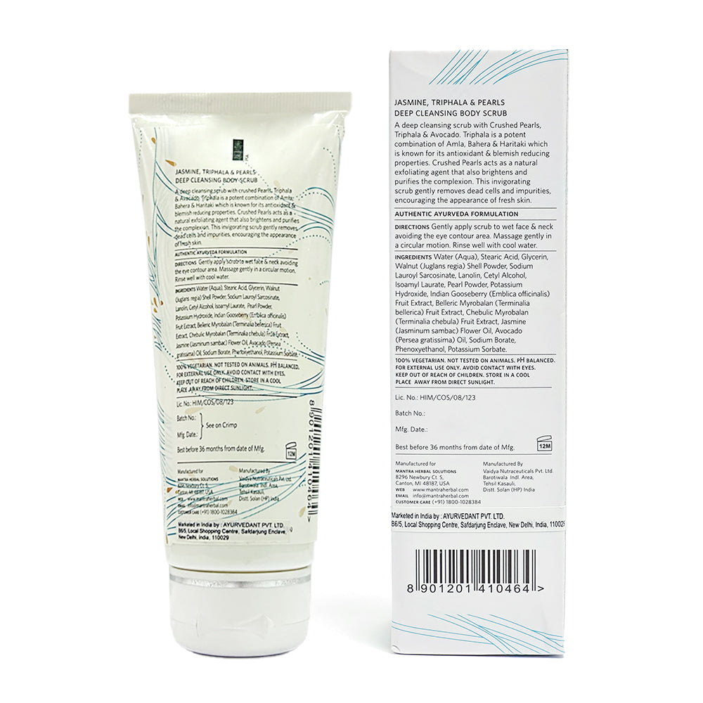 Mantra Jasmine Triphala And Pearls Deep Cleansing Body Scrub