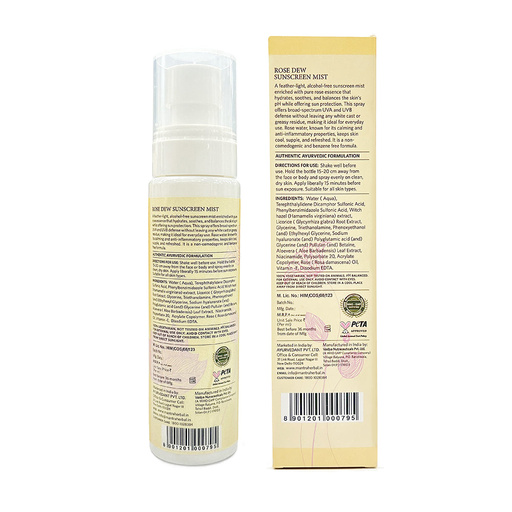 Rose Dew Sunscreen Mist SPF 50 PA