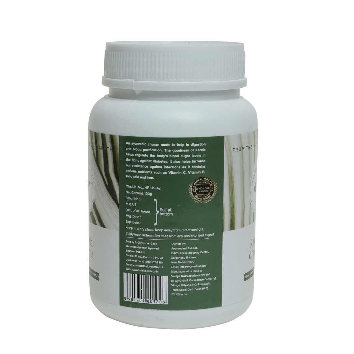 Baidyanath Ayurvedant Karela Churna