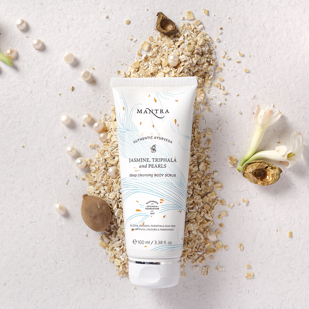 Mantra Jasmine Triphala And Pearls Deep Cleansing Body Scrub