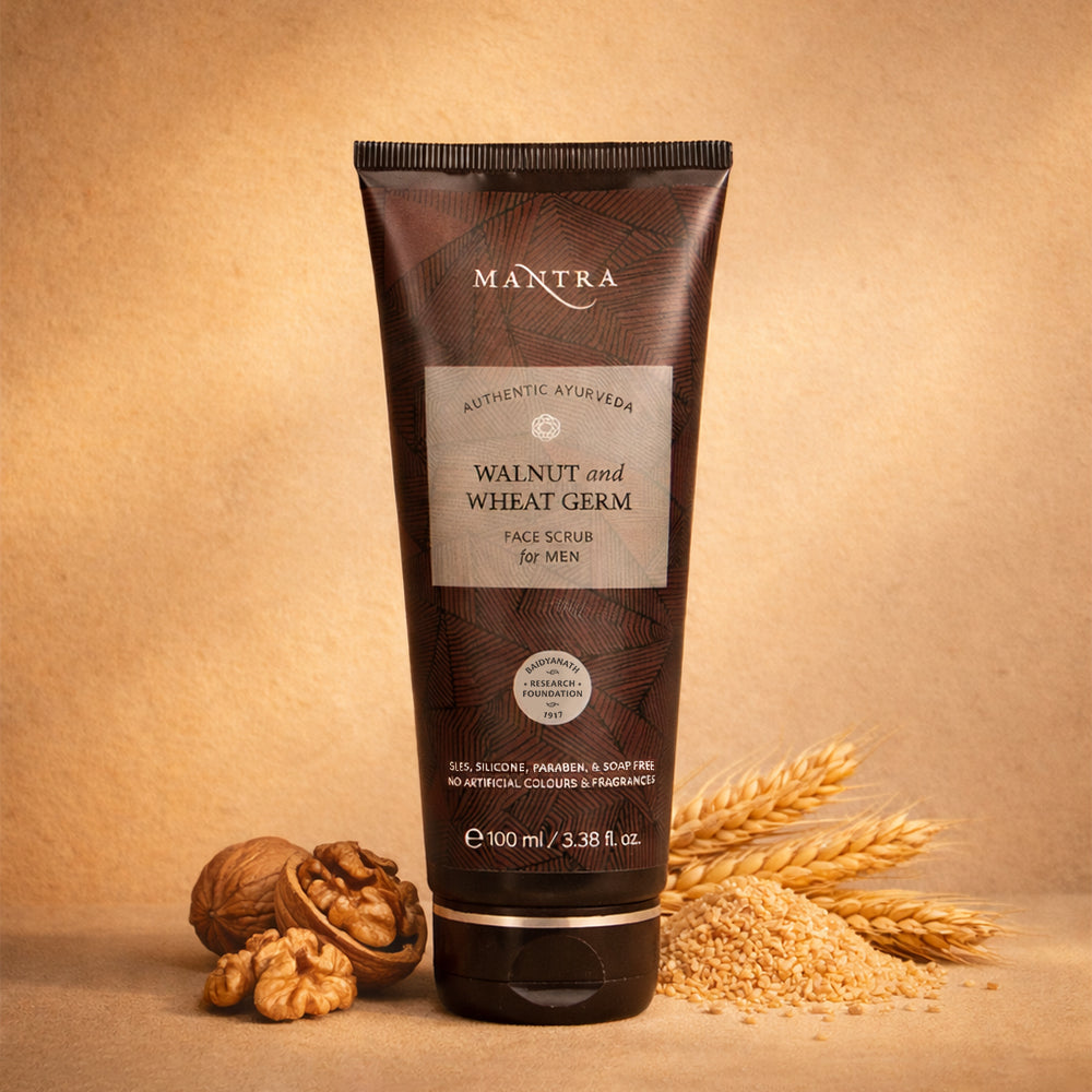 Mantra Walnut & Wheat Germ Face Scrub For Men