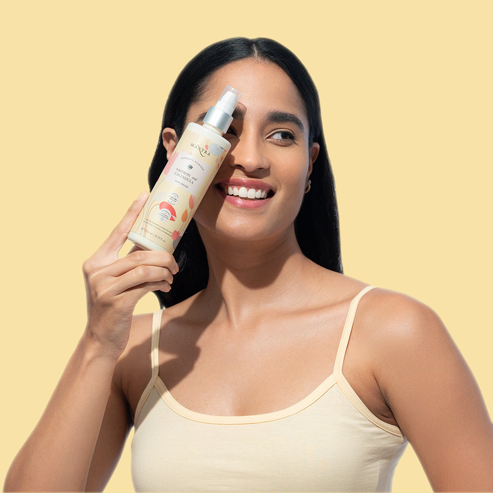 mantra saffron and calendula sun cream