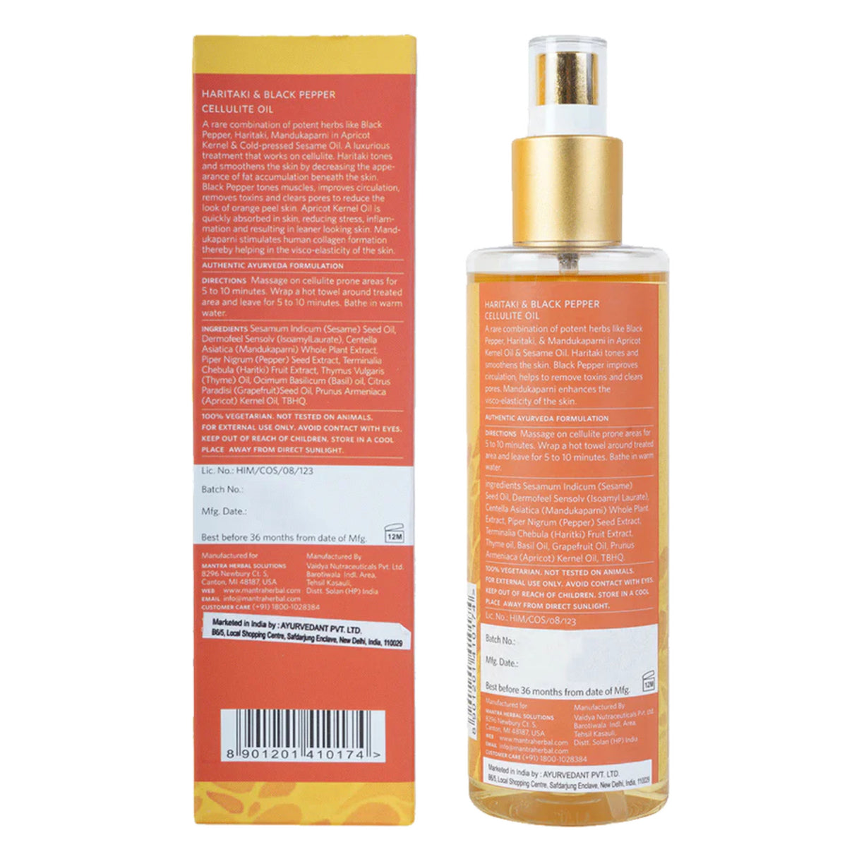 Mantra Haritaki And Black Pepper Cellulite Oil
