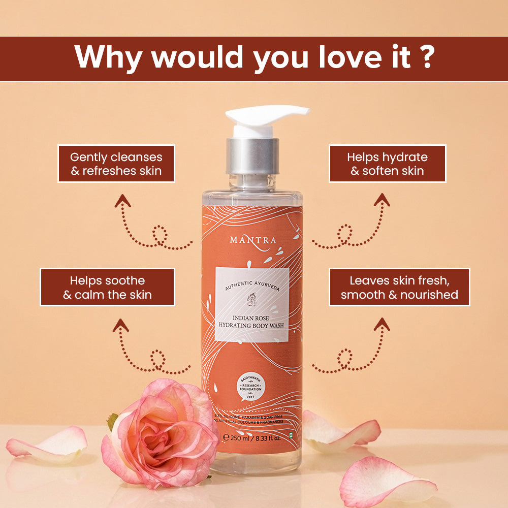 Mantra Indian Rose Hydrating Body Wash