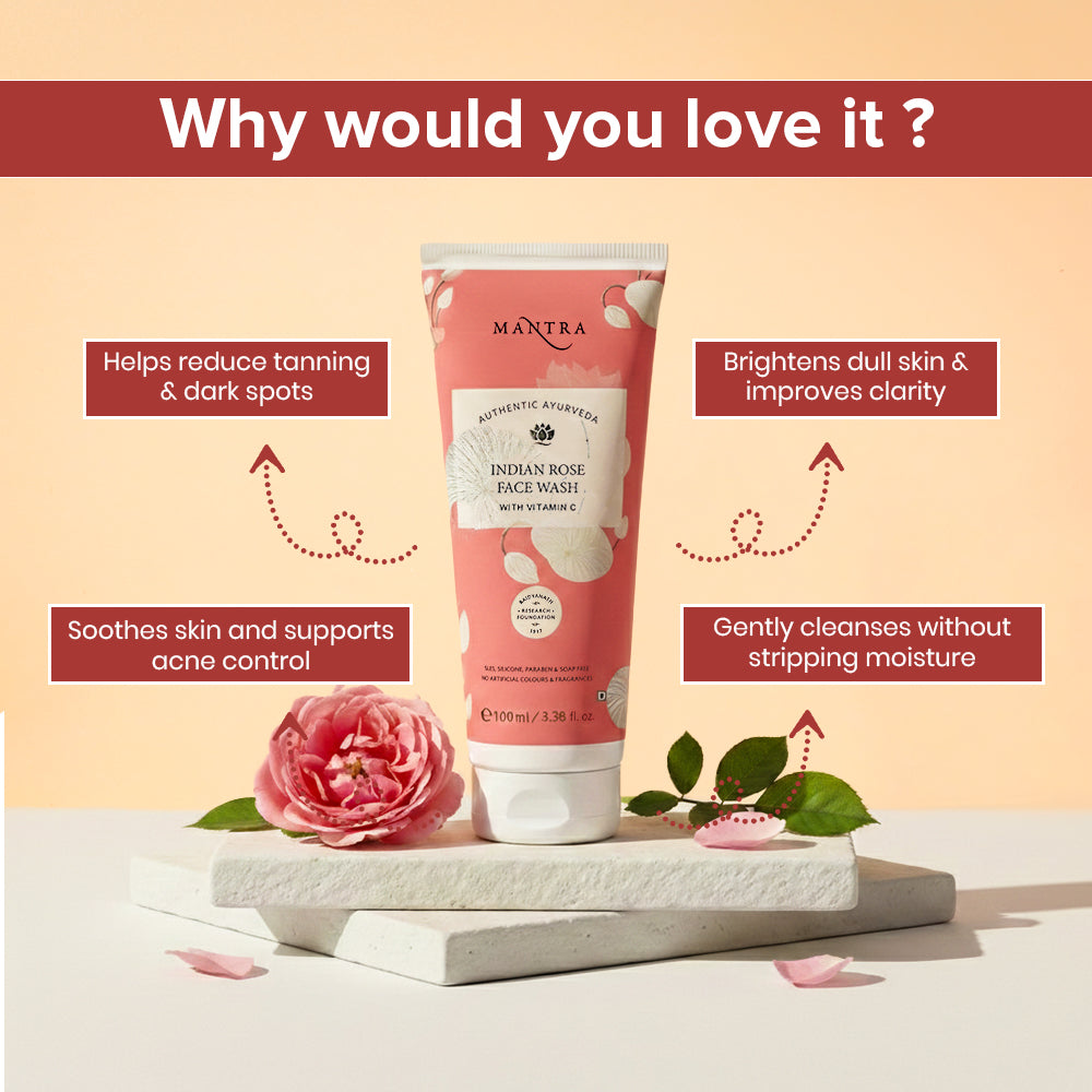 Mantra Indian Rose Face Wash With Vitamin C