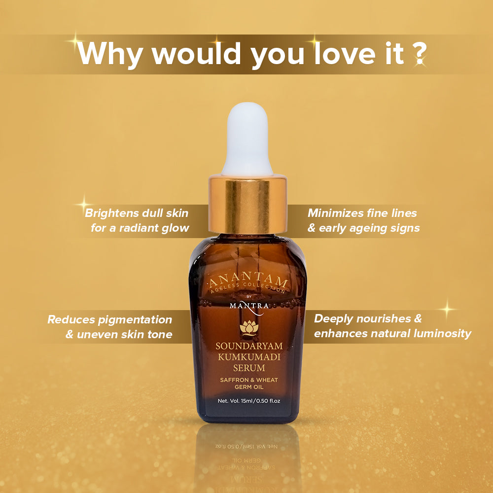 Soundaryam Kumkumadi Serum Saffron & Wheat Germ Oil