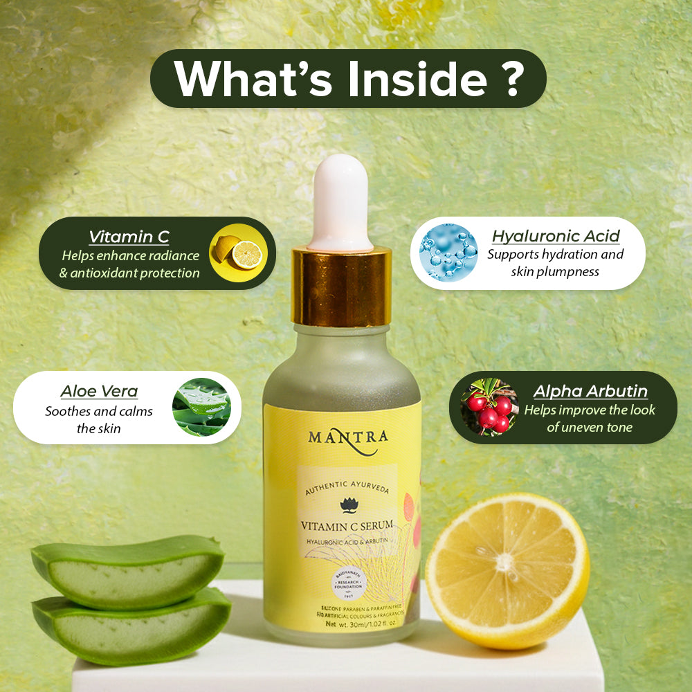 Mantra Vitamin C Serum with Hyaluronic Acid and Arbutin