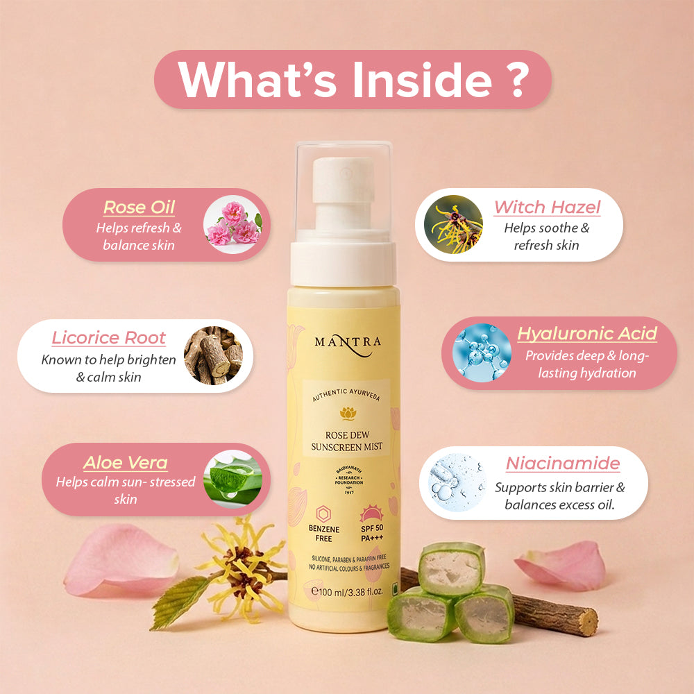 Rose Dew Sunscreen Mist SPF 50 PA