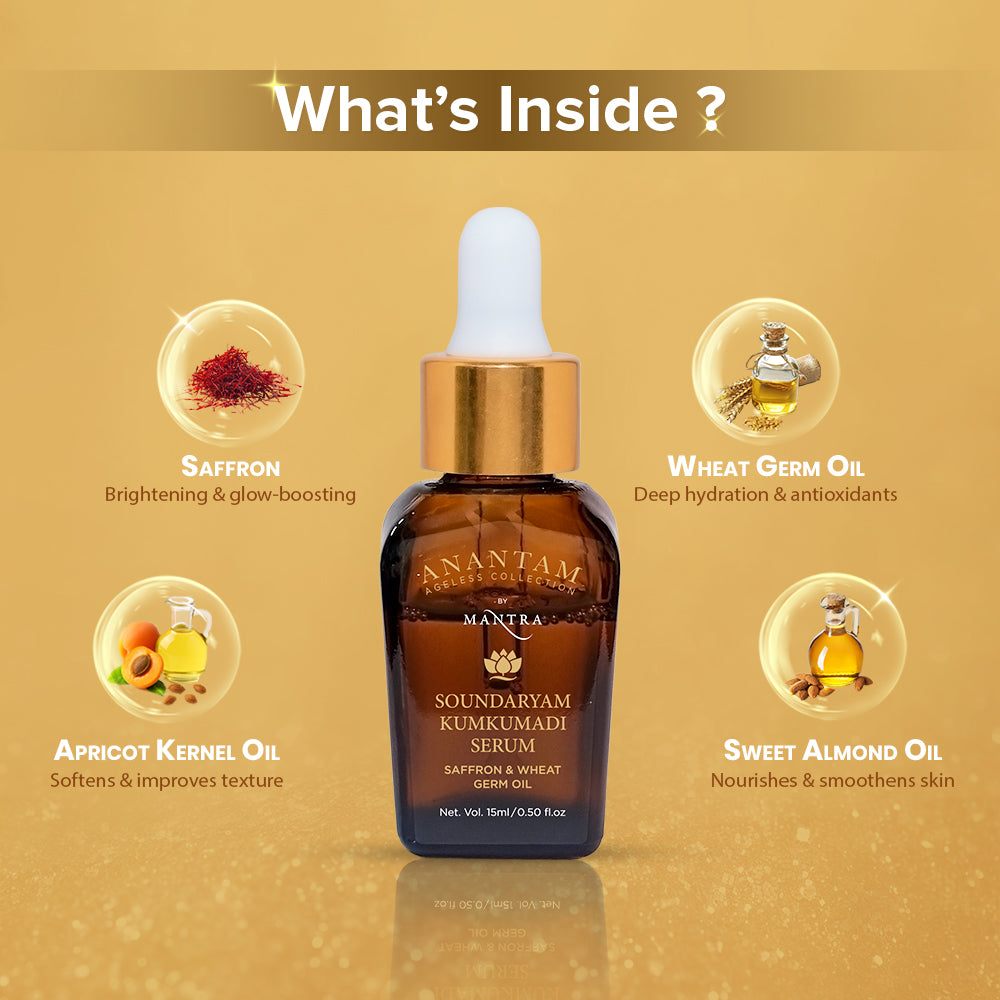 Soundaryam Kumkumadi Serum Saffron & Wheat Germ Oil