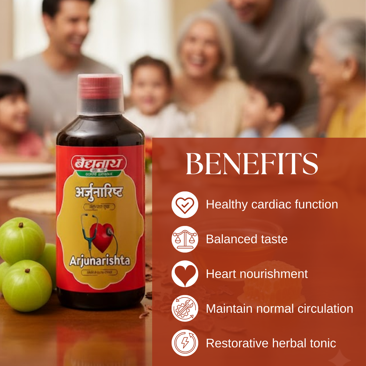 Arjunaristha with Arjun Chhal - Ayurvedic Tonic for Healthy Heart & Cardiac Function Support