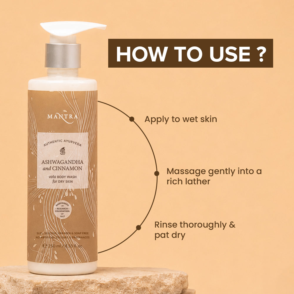 Mantra Ashwagandha and Cinnamon Vata Body Wash for Dry Skin