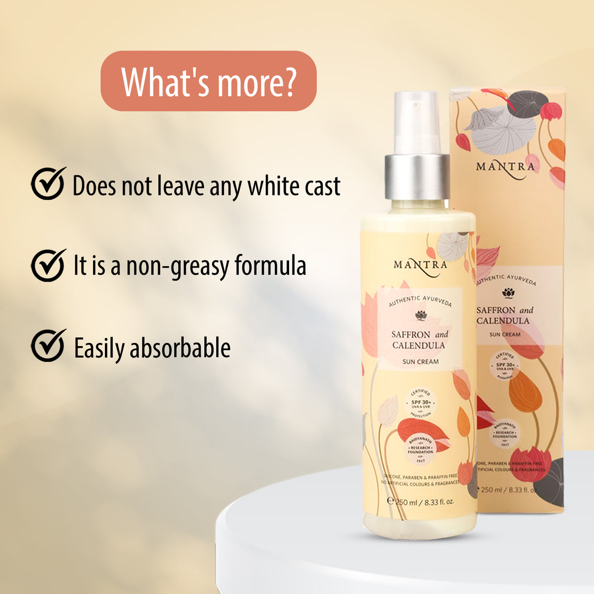 Mantra Saffron And Calendula Sun Cream