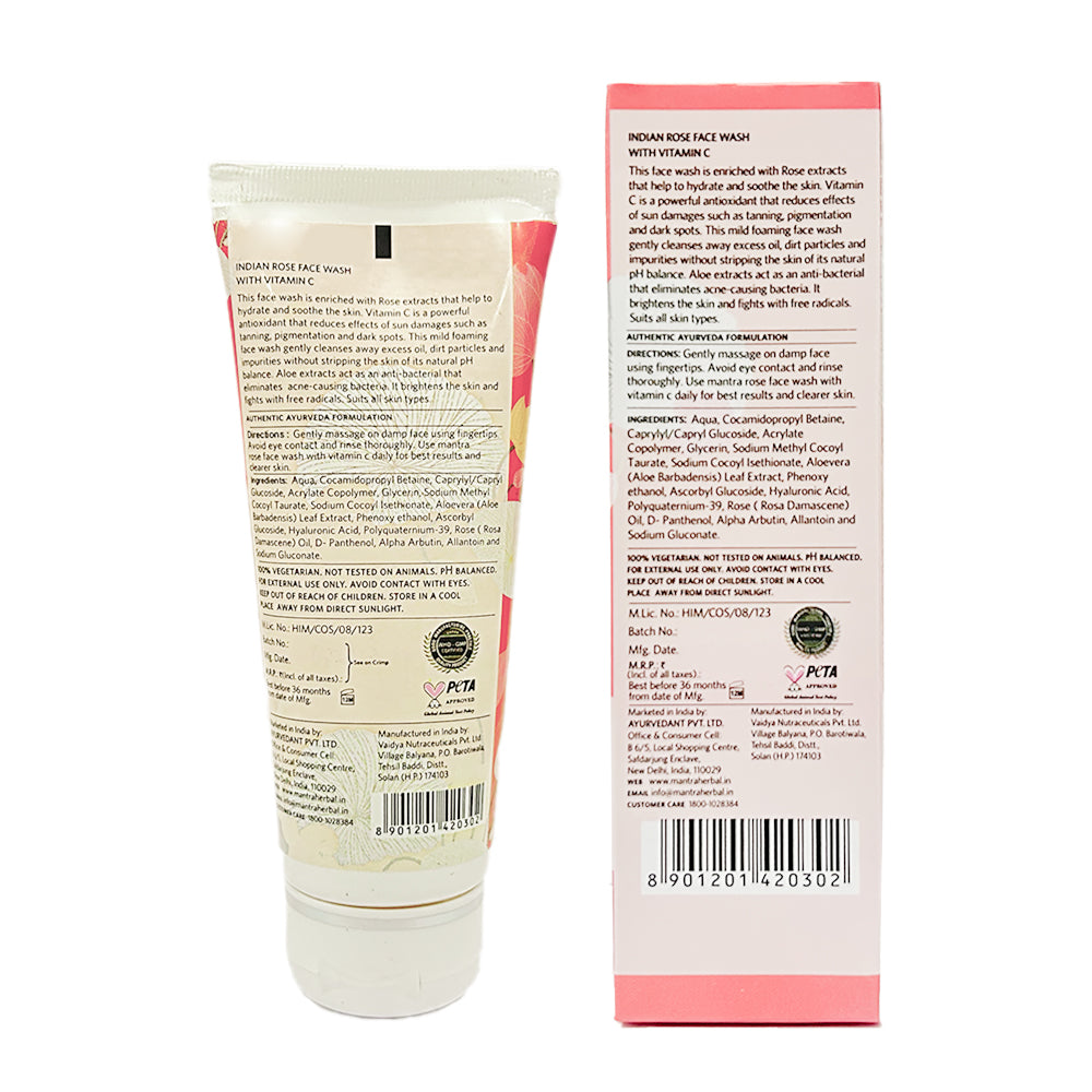 Mantra Indian Rose Face Wash With Vitamin C