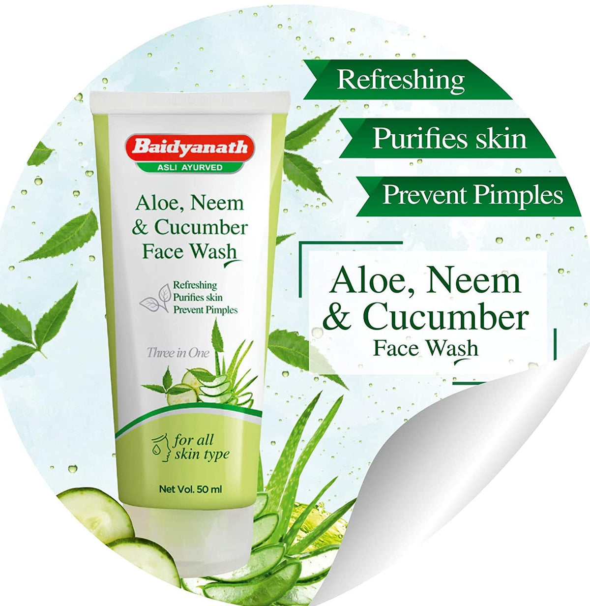 Aloe Neem and Cucumber Face Wash