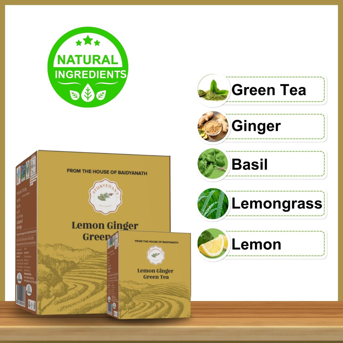 Ayurvedant Lemon Ginger Gree Tea