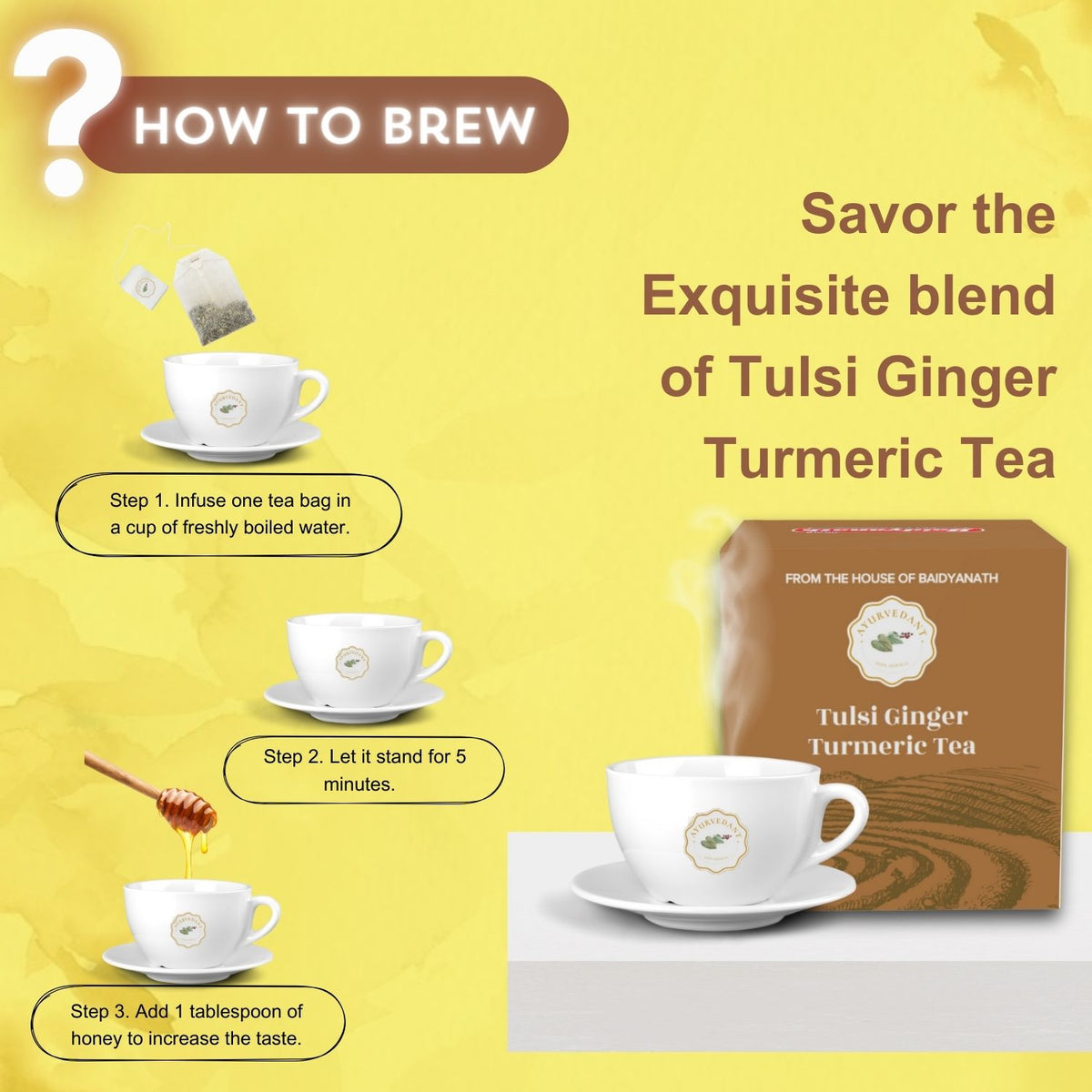 Ayurvedant Tulsi Ginger Turmeric Tea